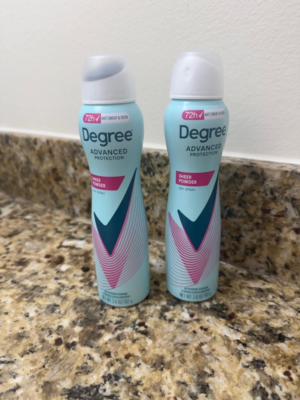 NWT Bundle of Degree Advanced 72H Body Heat activated in Sheer Powder Dry Spray